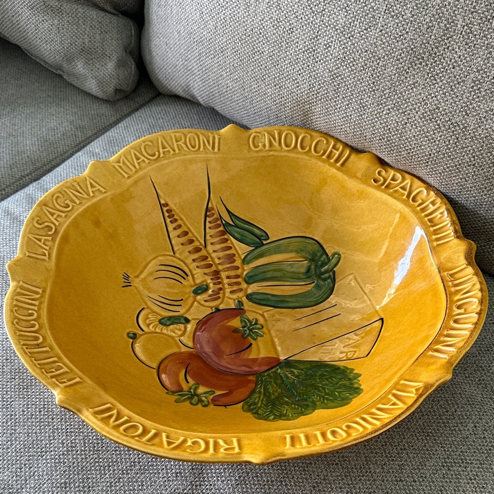 Porcelain Pasta Bowl with Linguini Spaghetti Lasagna Macaroni Gnocchi and more